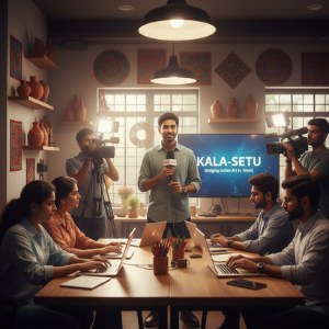 Akash and his team successfully re-launching their startup 'Kala-Setu'
