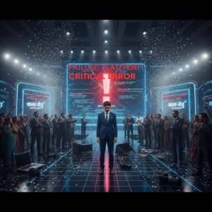 The moment of failure due to a technical error during the 'Kala-Setu' launch event