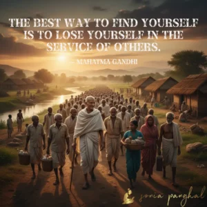 The best way to find yourself is to lose yourself in the service of others.