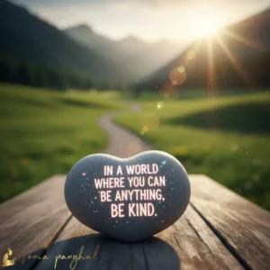In a world where you can be anything, Be kind.