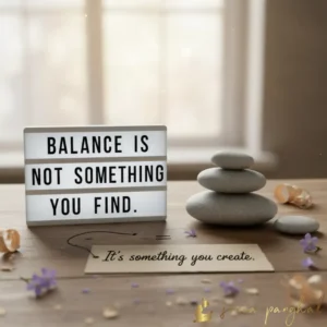 Balance is not something you find, it's something you create.