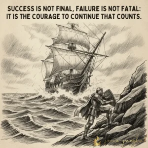 Success is not final, failure is not fatal: it is the courage to continue that counts.