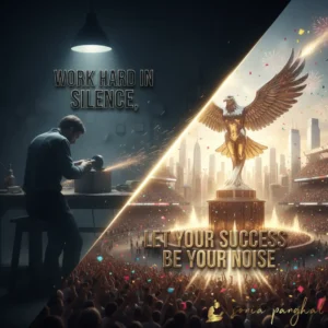 Work hard in silence, let your success be your noise.